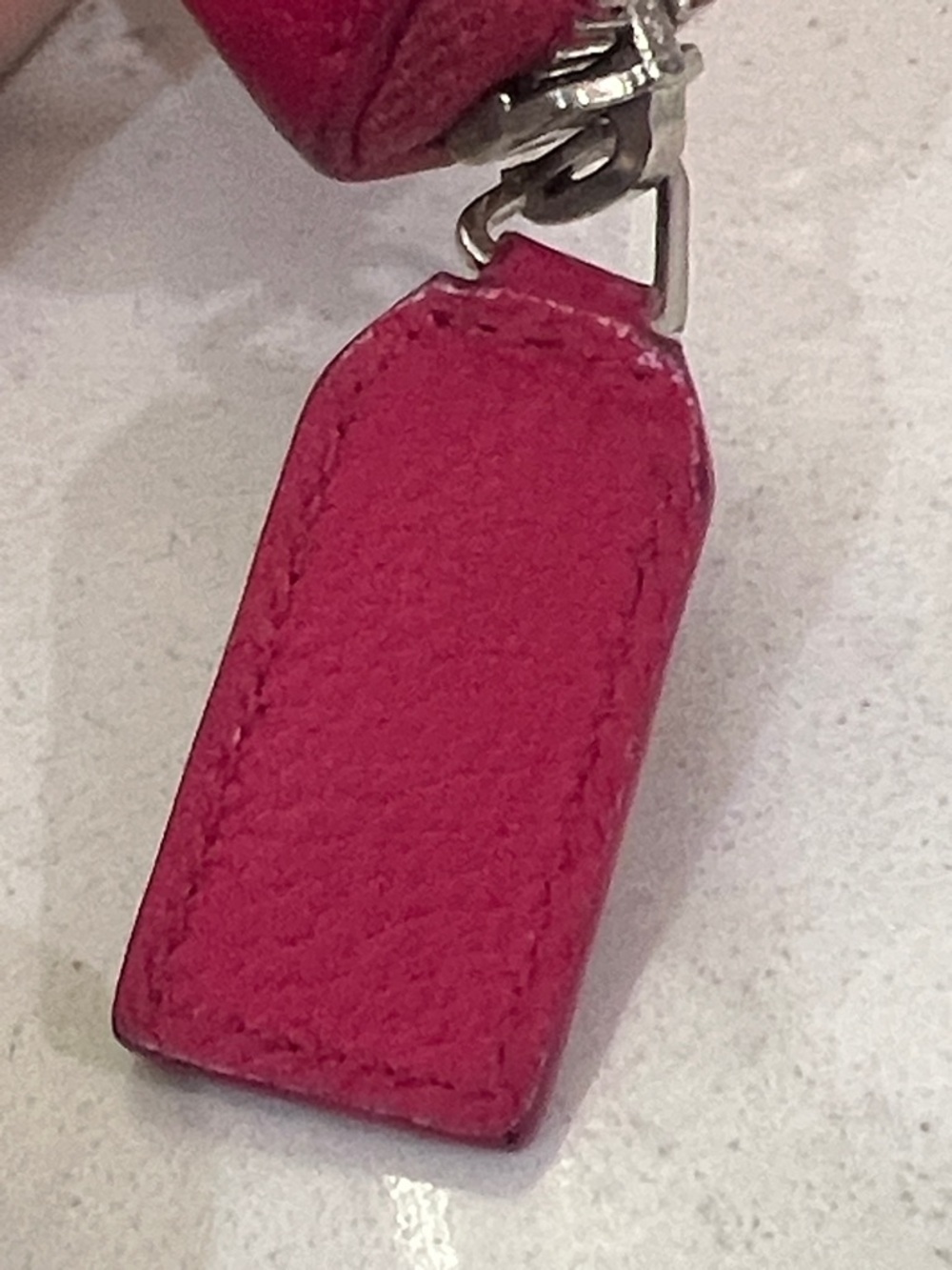 Saint Laurent Fuchsia Zip Wallet with YSL Charm - Picture 13 of 15